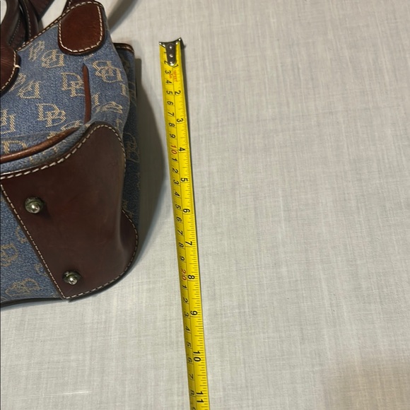 Dooney & Bourke Blue and Brown Monogram Satchel - Picture 14 of 14